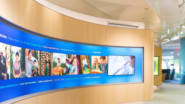 Baxter lobbyen hos vores hovedkontor i Deerfield